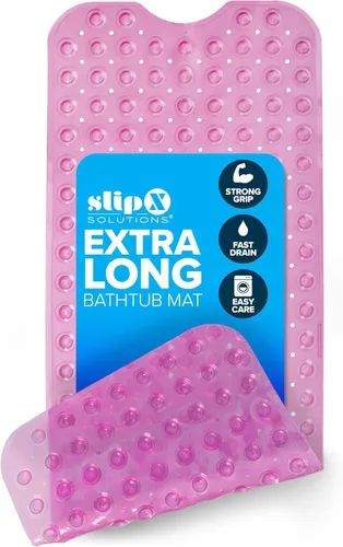 Vista 15 de SlipX Solutions - Alfombrilla extra larga y de agarre fuerte para bañera y ducha, para ancianos y niños, de 39 x 16 pulgadas, antideslizante