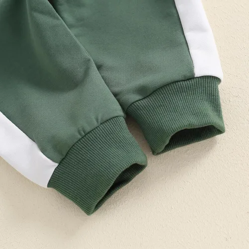 Vista 25 de Conjunto de sudadera de manga larga con cuello redondo y pantalones deportivos para bebés, ropa de invierno para bebé
