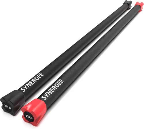 Vista 13 de Synergee - Juego de barras de entrenamiento con peso, varios pesos disponibles, acolchadas, para tonificar el cuerpo, ganar fuerza y mejorar