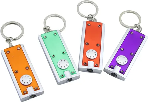Vista 7 de 4Pcs Led Keyring Torches Bright Outdoor Waterproof Flashlight Torches Keyring Small Flashlight for Hiking Camping