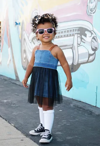 Vista 3 de Jefferies Socks Vestido de algodón con volantes hasta la rodilla para niñas, paquete de 2 pares