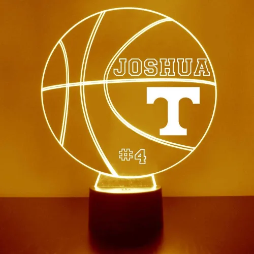 Vista 12 de Lámpara de luz nocturna personalizada con logotipo de la universidad de Tennessee Volunteers College con control remoto - 2