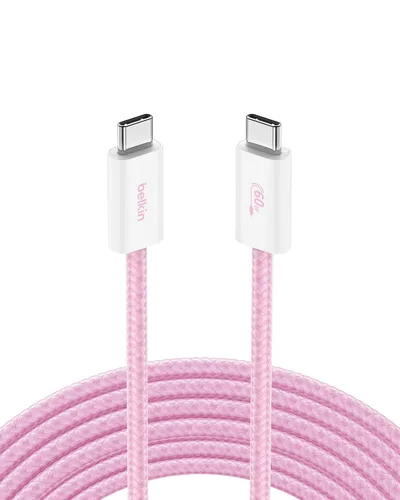 Vista 13 de Belkin Cable USB C a USB C, 3.3 pies, 60 W, cargador tipo C, cable de carga para iPhone, suave, trenzado, flexible para iPhone 16, Galaxy S25, Pixel