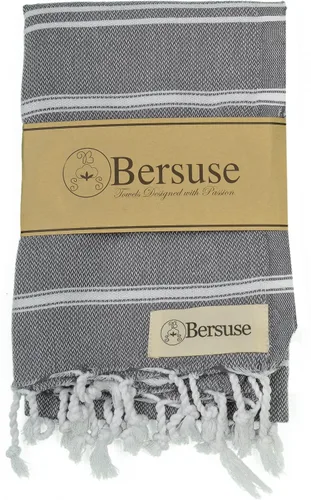 Vista 3 de Bersuse 100 % algodón - Toalla de mano Anatolia turca - Fouta Peshtemal para baño y playa - Para cabeza, rostro, cabello, bebés, cuidado, cocina