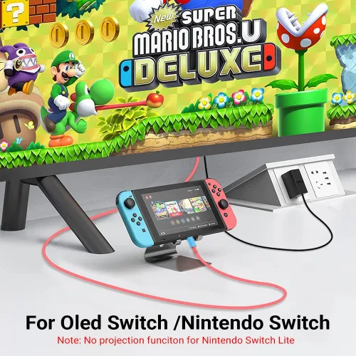 Vista 6 de USB C to HDMI Cable for Nintendo SwitchSwitch OLED, 2M6.6FT Switch Dock with 1080P60Hz Output,100W PD Charging Port, USB C to HDMI Adapter for