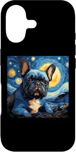 Vista 32 de Van Gogh Dog French Bulldog Case for iPhone 16