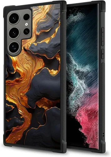 Vista 12 de Funda compatible con Samsung Galaxy S24 Ultra, Alien Night Back+Soft Silicone Acrylic TPU Design Shock Fall Prevention Funda protectora para Samsung