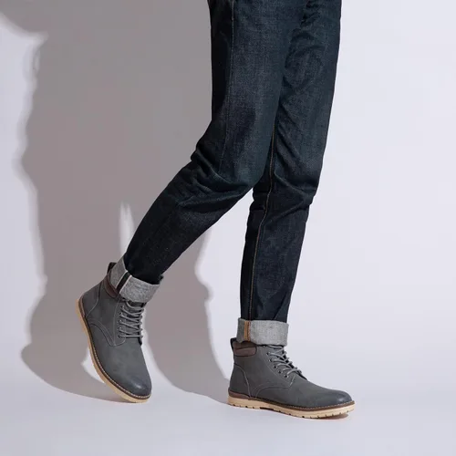 Vista 7 de Vostey Botas de senderismo para hombre, impermeables, botas chukka casuales para hombre