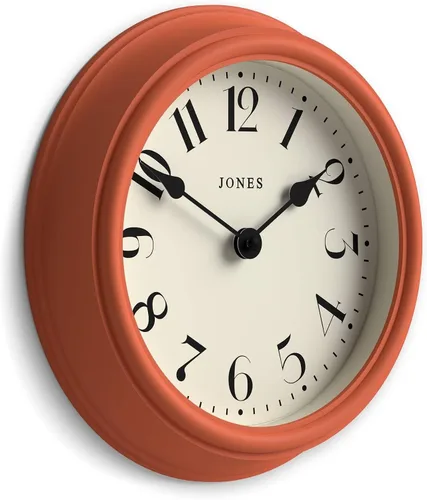 Vista 9 de JONES CLOCKS® Frieze - Reloj de pared, pequeño, elegante, clásico, redondo, 9.1 in, color crema, bonito diseño, ideal para la cocina, sala de estar