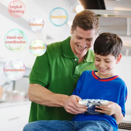 Vista 3 de Intoypad Pop The Target! Máquina de juego de mano de empuje de velocidad: un divertido juego multijugador para la familia. Juguete sensorial Fidget