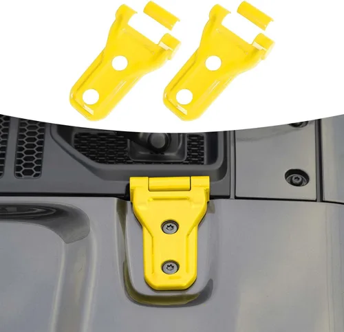 Vista 8 de RT-TCZ Kit de decoración exterior para bisagra de capó para Jeep Wrangler JL JLU y Gladiator JT 2018-2023, azul