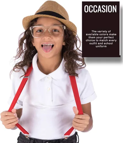Vista 7 de trilece Suspenders for Boys,Kids,Toddler,Girls,Infants and Baby - Adjustable Y Back Child Suspenders Strong Clips