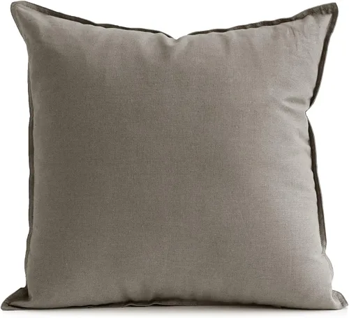 Vista 15 de Jeanerlor - Funda de cojín sólida de lino y algodón para decoración, de 18x18 pulgadas, funda de almohada especial para sofá, cama, silla