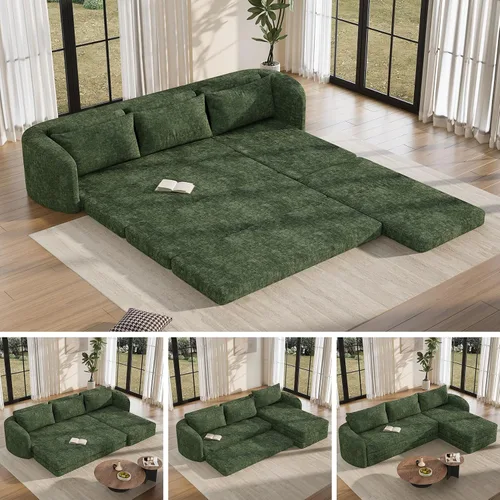 Vista 40 de Vesgantti Sofá modular sin hueso de 114 pulgadas, moderno sofá de 5 plazas en forma de U con 2 otomanas y asientos profundos, sofás de nube