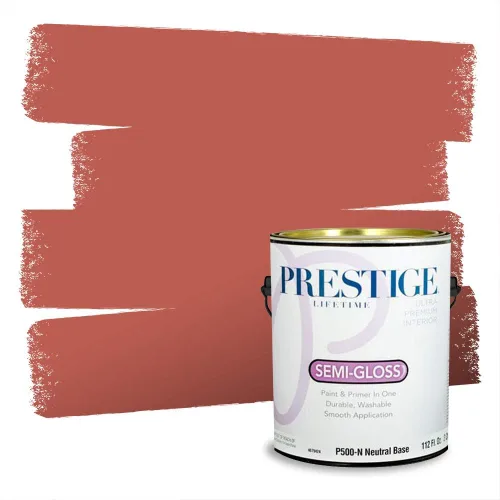 Vista 429 de Prestige Paints Pintura exterior e imprimación en uno, 1 galón, plano, coincidencia comparable de Valspar* Amber Rose*