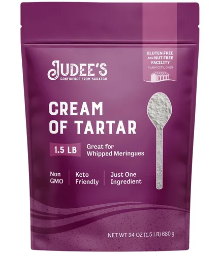 Vista 9 de Judee's Gluten Free Cream of Tartar - Estabilizador para hornear y crema de tártaro para hornear, sin gluten y sin OMG, apto para dieta cetogénica