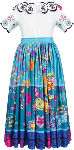 Vista 2 de HenzWorld Vestido Mirabel para niñas, disfraz de la familia Madrigal, disfraz de Isabella para fiesta de cumpleaños, ropa de regalo