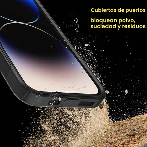 Vista 7 de OtterBox iPhone 14 Pro Max (Solo) - Estuche de la Serie Commuter - Negro - Delgado y Resistente - Apto para Bolsillo - con Protección de Puertos