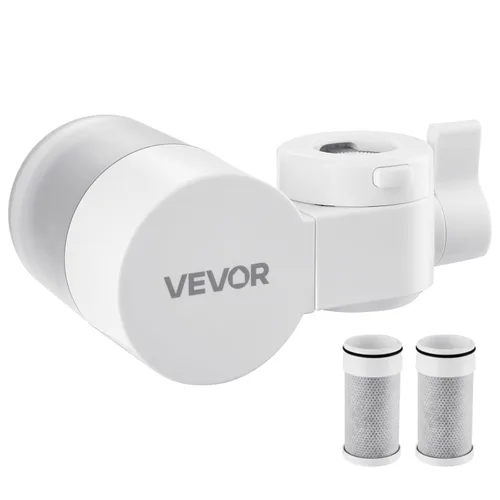Vista 14 de VEVOR Filtro de agua de montaje en grifo, purificador de agua vertical para grifo de fregadero, filtro de fibra de carbono certificado NSF, elimina