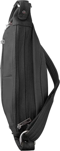 Vista 6 de Bolso cruzado de cuero oculto - YKK Lock CCW Ambidextro Gun Bag Roma 7082