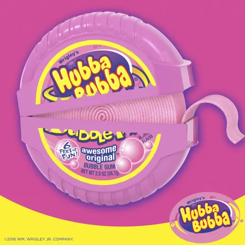 Vista 2 de HUBBA BUBBA Cinta de goma de mascar – Paquete original de goma de mascar a granel, 2 onzas, paquete de 6 caramelos a granel