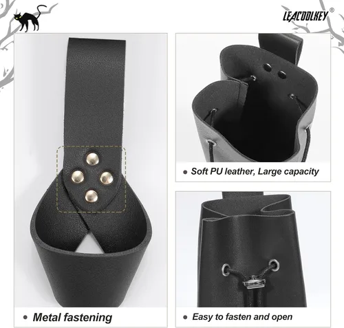 Vista 5 de Riñonera de cuero medieval y funda de espada renacentista para caballero Halloween Cosplay