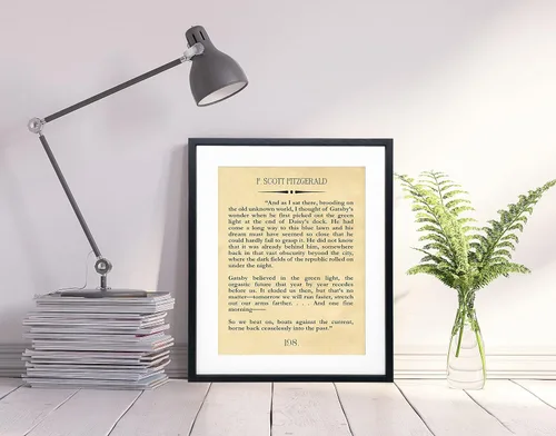 Vista 5 de Arte de pared de Gatsby, póster de Gatsby, cita de Gatsby, decoración de gran Gatsby, cita de Gatsby, F Scott Fitzgerald, cita de Gatsby, arte