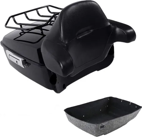 Vista 22 de TCMT King Tour Pack Portaequipajes de moto, diseñado para modelos Harley Davidson Touring 2014-2020