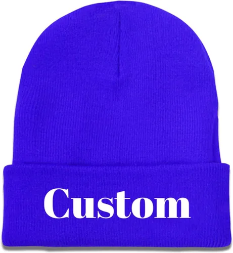 Vista 16 de Gorro de punto personalizado para invierno, añade diseño tu propio texto/logotipo/imagen Beanie Negro
