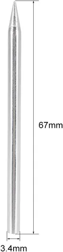 Vista 2 de uxcell 0.134x2.638 in sin plomo punta de soldadura de repuesto de punta cónica de soldadura equipo de soldadura para soldadura plata 30W 2pcs