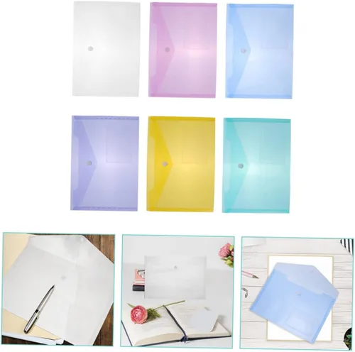Vista 9 de jojofuny 6 Uds. Archivador A5 Bolsa de Almacenamiento de Archivos Pestañas Carpetas de Archivo Tamaño Carta Sobres de Archivo Expandiendo Carpeta
