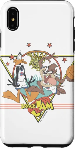 Vista 7 de Funda para iPhone 14 space jam Daffy Duck & Taz Retro Stars Basketball Team
