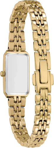 Vista 3 de Citizen Eco-Drive Classic Dress Corso - Reloj rectangular de acero inoxidable para mujer, 2 manecillas, cierre de joyería