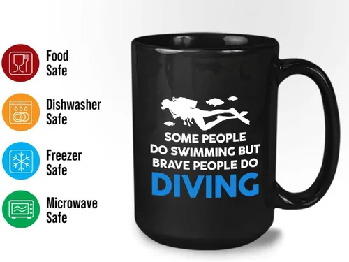 Vista 38 de Taza de café de buceo de 11 onzas, color negro, sumerge en la felicidad, actividades de respiración subacuática, pasatiempos, natación, ascenso