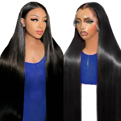 Vista 16 de Peluca de encaje frontal de cabello humano ondulada tipo body wave de 13x6. Peluca de cabello humano predepilada con cabello de bebé. Peluca