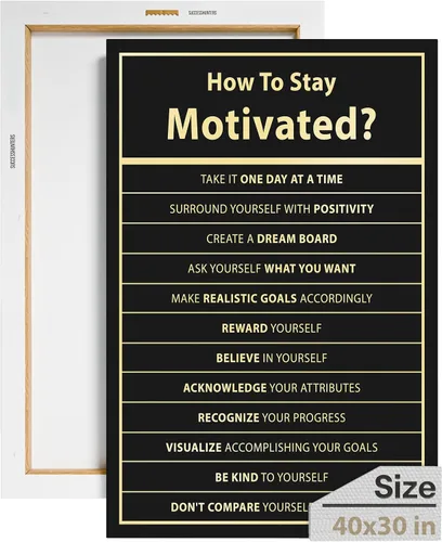 Vista 38 de Decoración de pared motivacional - 10 reglas para el zen - Arte colgante para oficina y dormitorio, decoración de pared inspiradora, obra de arte
