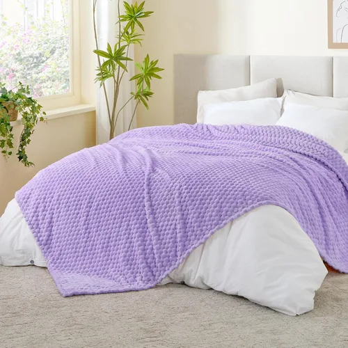 Vista 158 de BEDELITE Manta de forro polar para sofá y cama, manta decorativa de jacquard 3D de almendra, súper suave y acogedora, manta mullida cálida adecuada