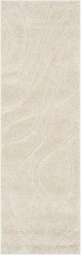Vista 45 de Safavieh Florida Shag Collection - Alfombra de área de 2 x 3 pies, color crema/beige, diseño geométrico, felpa de 1.2 pulgadas de grosor, ideal