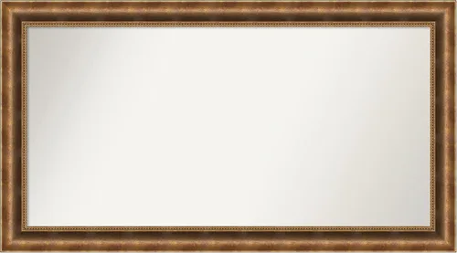 Vista 428 de Amanti Art Espejo de pared personalizado no biselado (25 x 25 pulgadas), marco de bronce acentuado, varios tamaños personalizados, espejo de baño