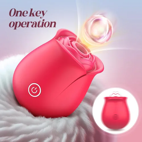 Vista 3 de Vibrador de rosa juguete sexual para mujeres - Neworld vibrador de aleteo 2EN1, juguete de rosa, 9 modos de golpeteo y succión, juguetes adultos