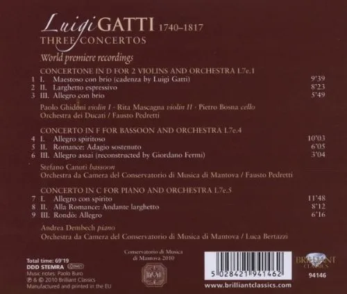 Vista 2 de Gatti Three Concertos