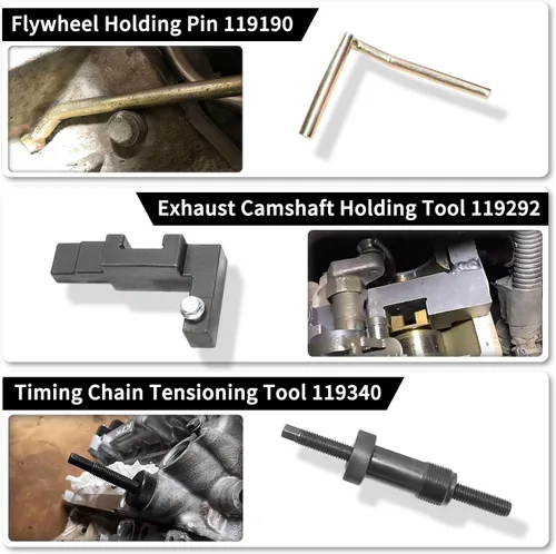 Vista 3 de DPTOOL Kit de herramientas de sincronización del árbol de levas compatible con motores BMW 318I 320I 316I E87 E46 E60 E90 E85 N42 N46 N46T