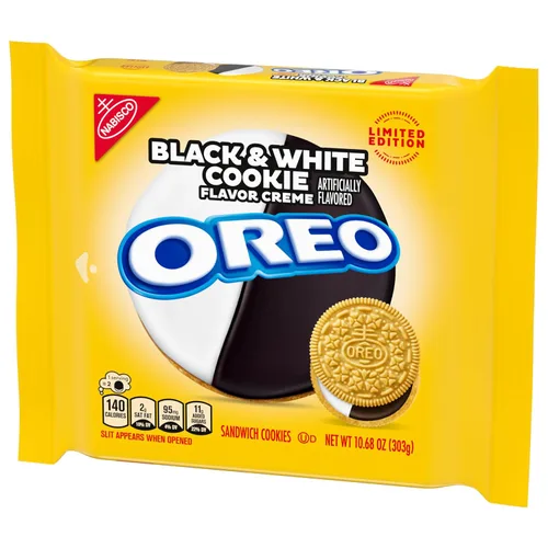 Vista 11 de OREO Galletas de sándwich de crema de galletas blancas y negras, edición limitada, 10.68 onzas
