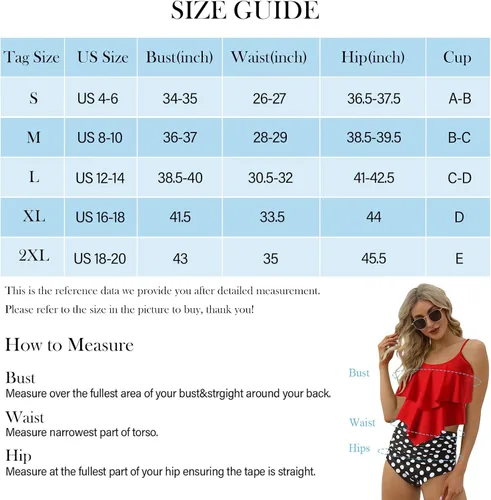 Vista 2 de Jodimitty 2 Piece High Waisted Tummy Control Bathing Suit Tankini for Bikini Set