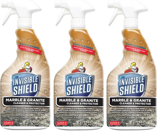 Vista 7 de Invisible Shield Limpiador y protector de mármol y granito con peróxido de hidrógeno – 32 onzas líquidas por UNELKO- Clean-X paquete de 2
