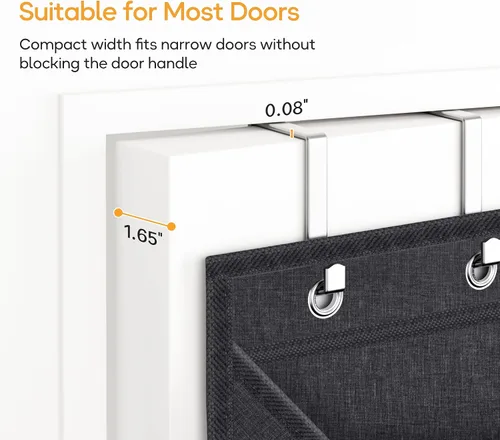 Vista 5 de KIMBORA Organizador de zapatos de 10 niveles sobre la puerta con bolsillos grandes, estante colgante para guardar zapatos en el armario, para 20