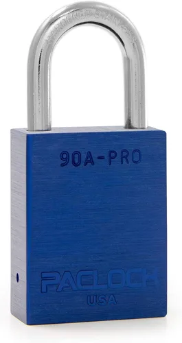 Vista 30 de PACLOCK Candado de la serie 90A-PRO, compre American Act obediente, aluminio anodizado marrón, cilindro de 7 pines de alta seguridad con 1 llave por