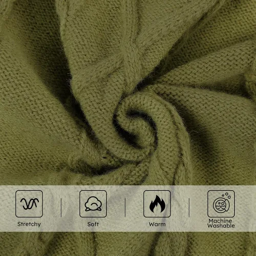 Vista 123 de Queenmore - Suéter de punto trenzado con cuello alto para perros pequeños, para climas fríos, para chihuahua, bulldog, teckel, carlino y yorkie, XS