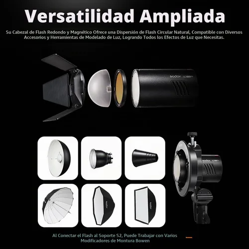 Vista 3 de Godox AD100Pro AD100 Pro 100Ws TTL Flash para exteriores