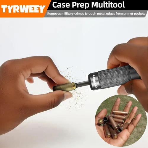 Vista 4 de Case Prep Multiherramienta, Herramientas de Desbarbado de Chaflán de Vaina para Recarga, Escariadores y Limpiadores de Bolsillo de Fulminante